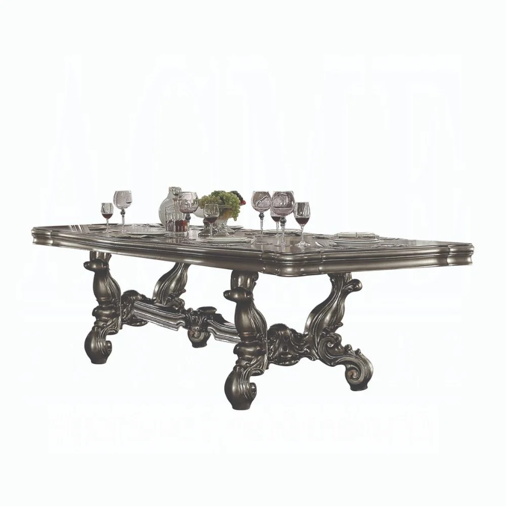 Versailles Antique Platinum Rectangular Dining Set - Image 3
