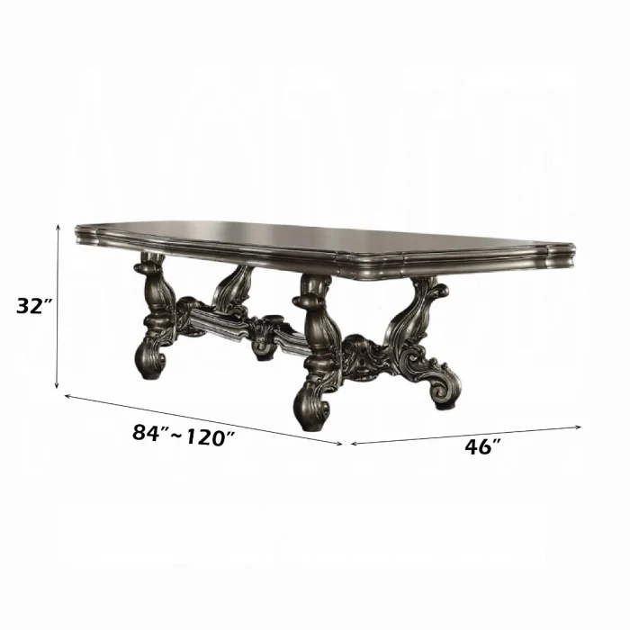 Versailles Antique Platinum Rectangular Dining Set - Image 4