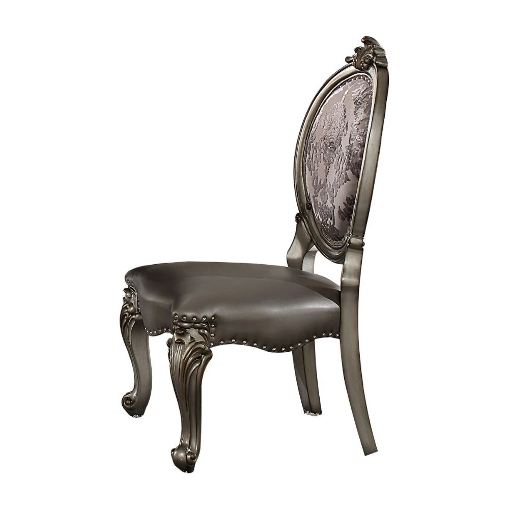 Versailles Antique Platinum Rectangular Dining Set - Image 5