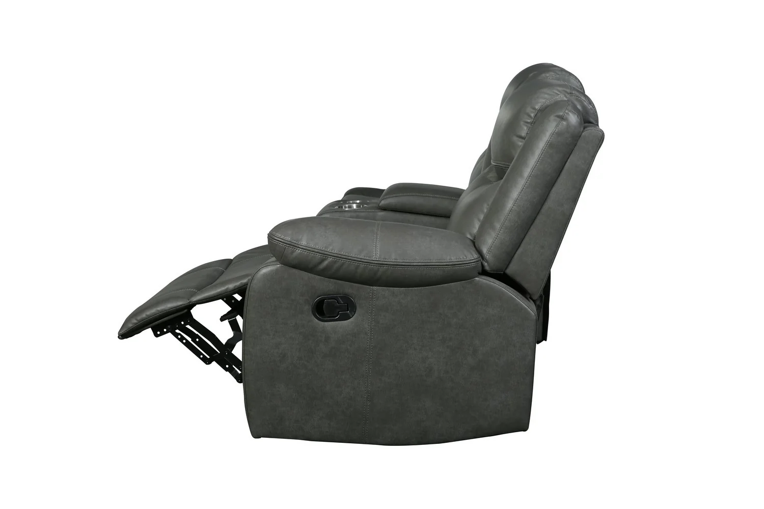 Global 6967 Vista Motion Sectional Leather Air - Gray or Brown - Image 10