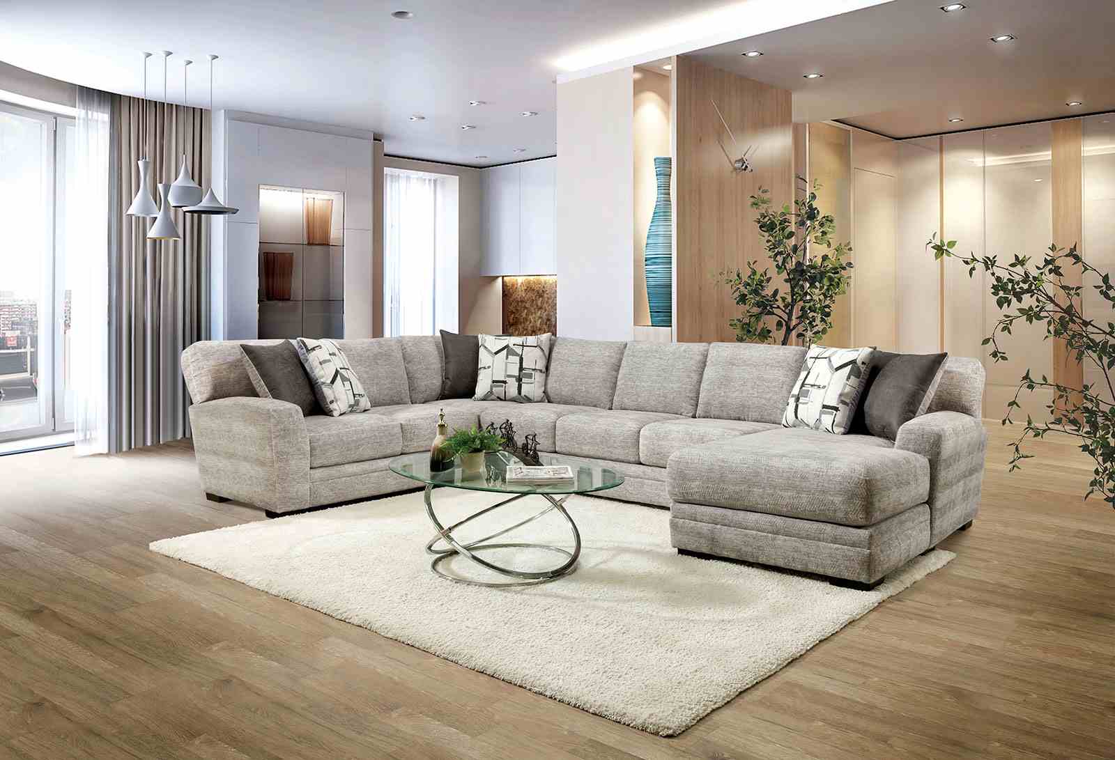 Walthamstow Gray Chenille Sectional