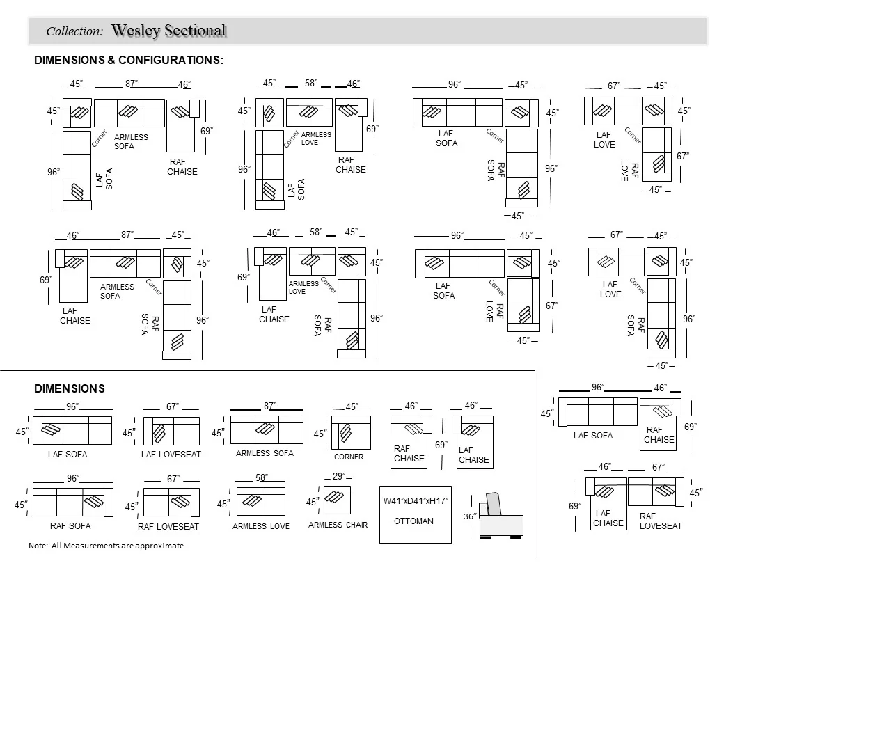 Wesley 4 Pc Sectional - Britney Sand - Image 2