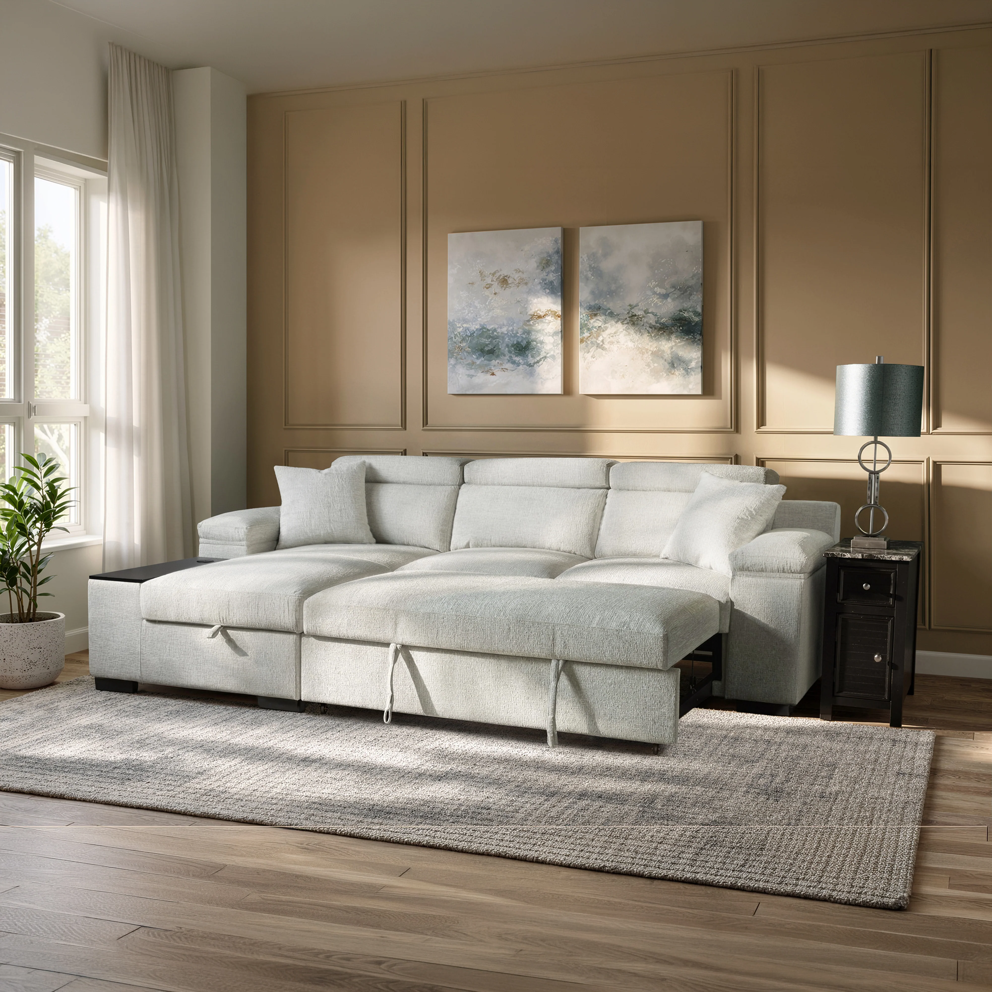 Wexler 2 Pc Sleeper Storage Sectional - Image 2