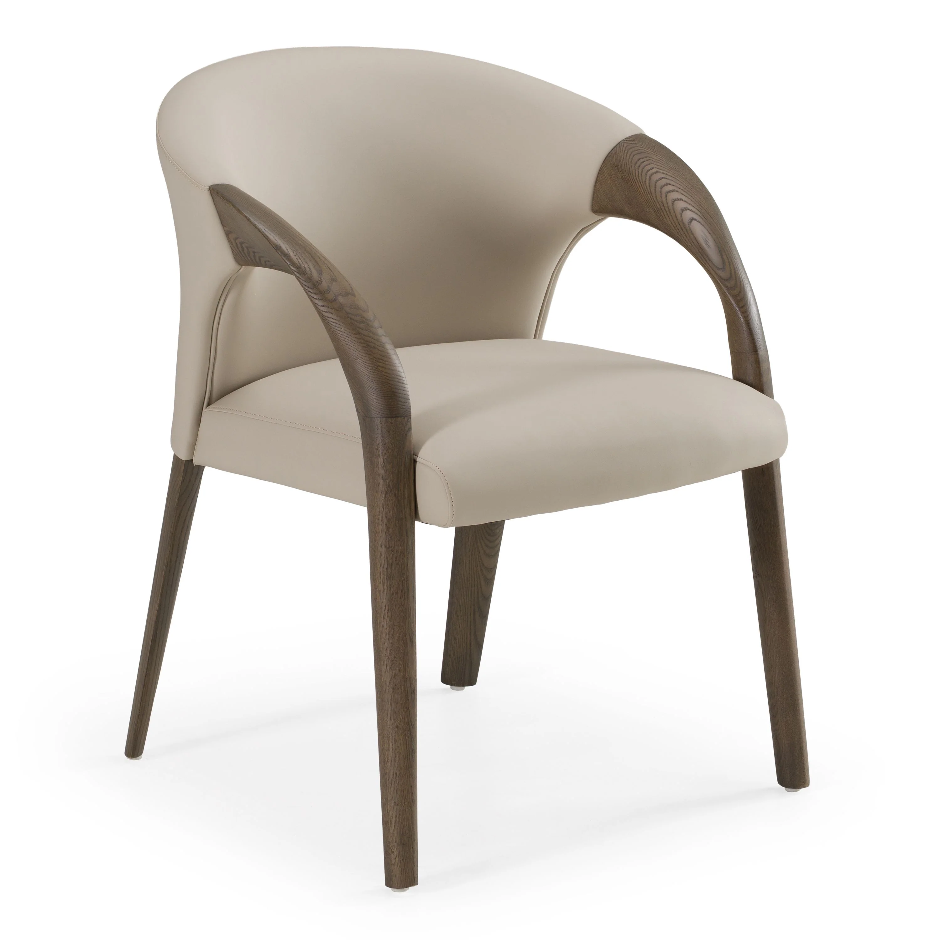 Wynetta Vegan Leather Grey Dining Chair - Image 2