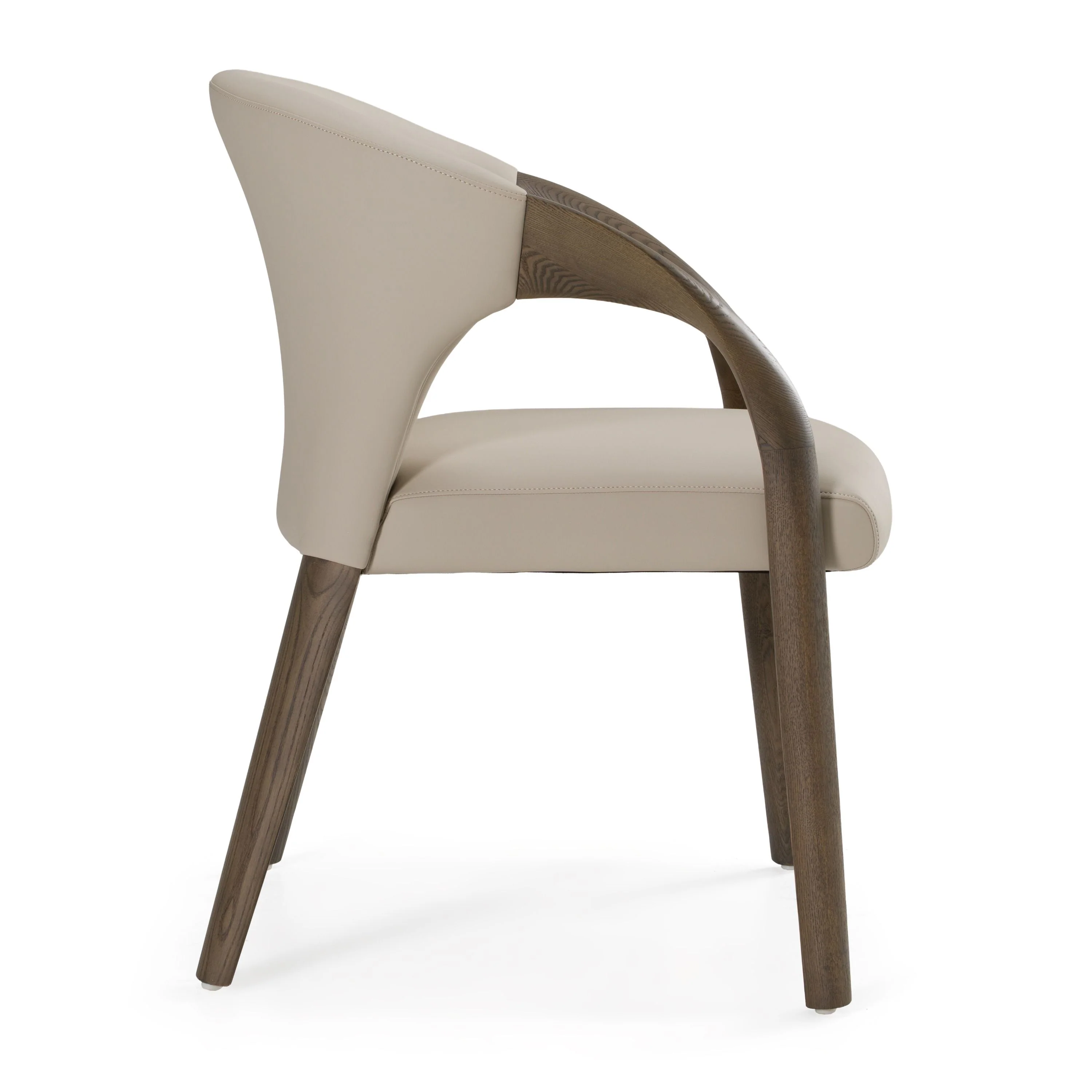 Wynetta Vegan Leather Grey Dining Chair - Image 3