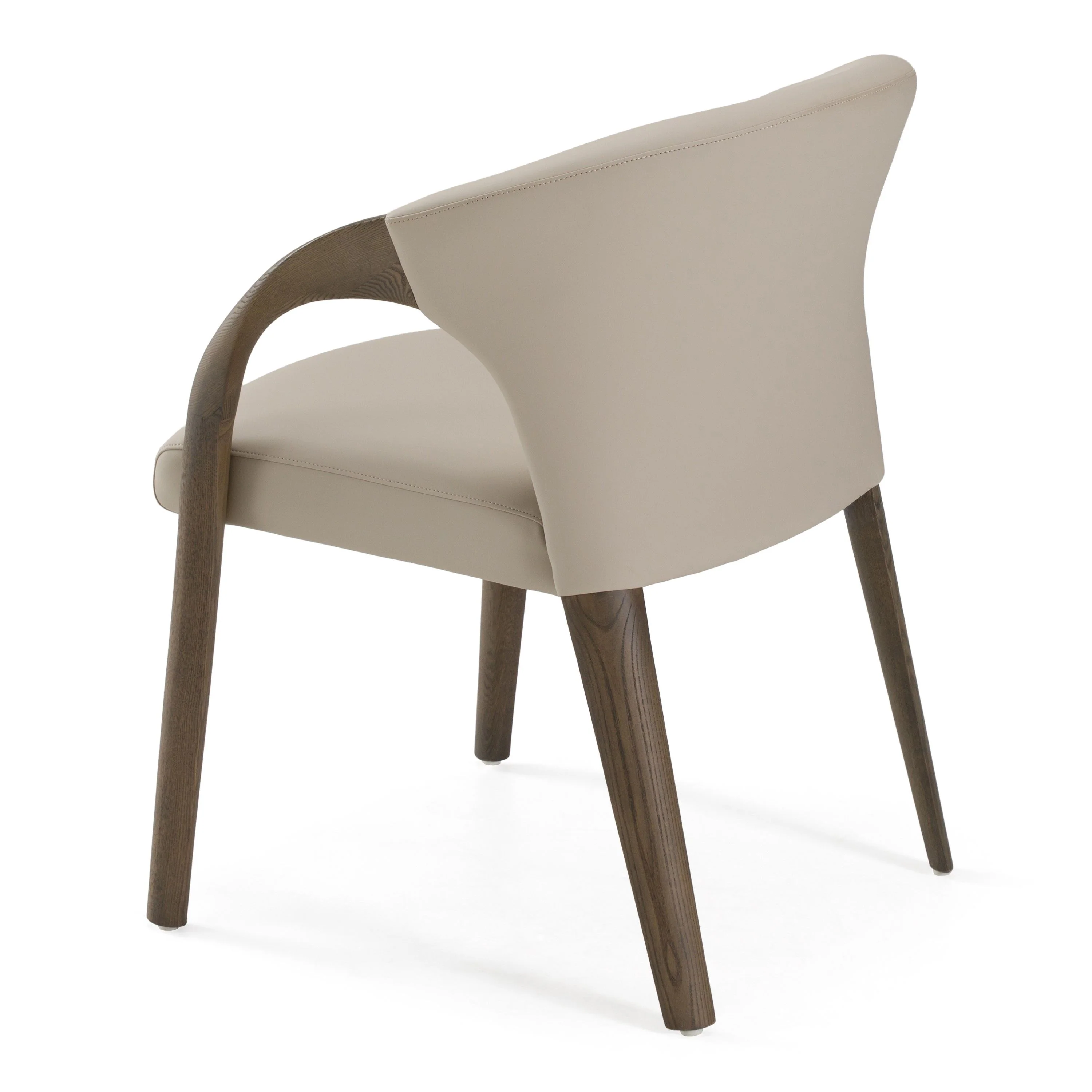 Wynetta Vegan Leather Grey Dining Chair - Image 4