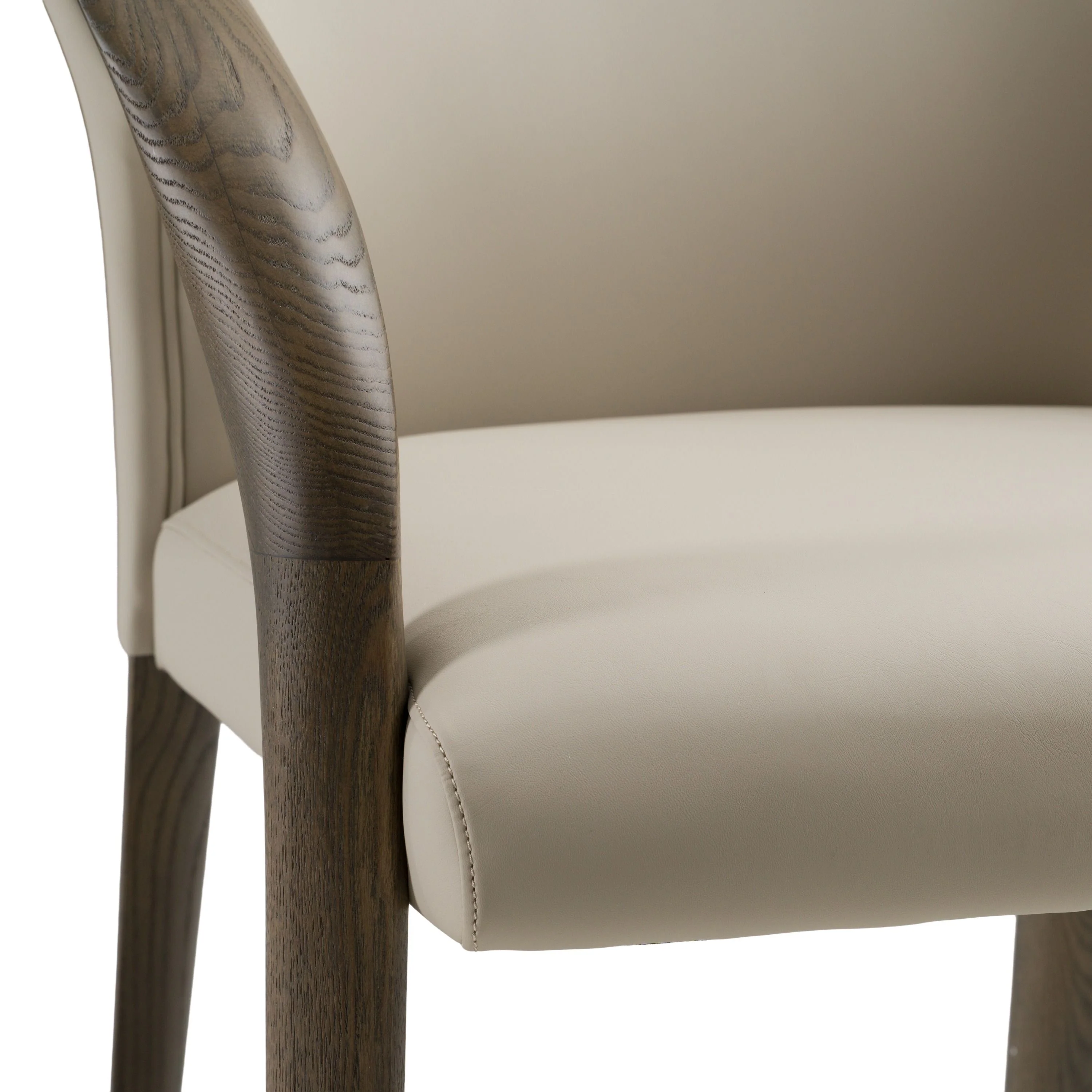 Wynetta Vegan Leather Grey Dining Chair - Image 7