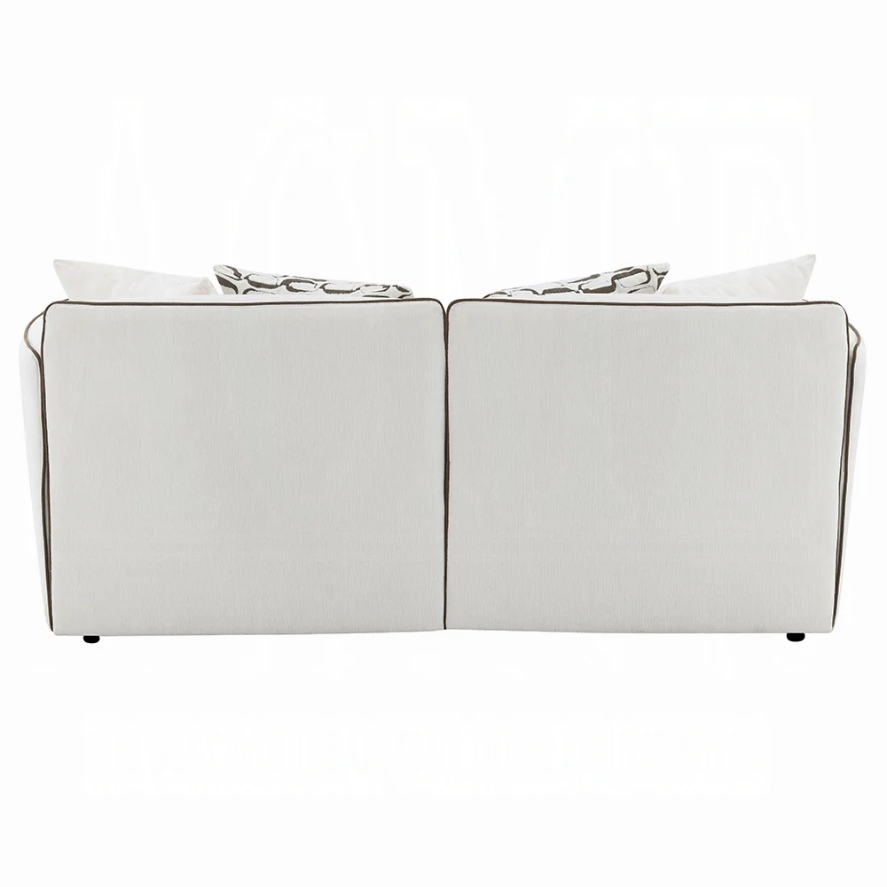 Yolanda 2 Pc Beige Chenille Sofa Set - Image 8
