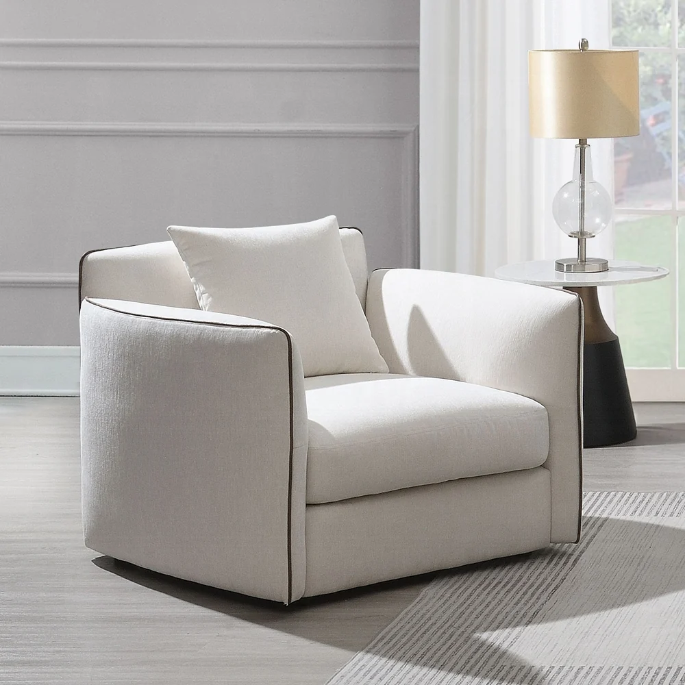 Yolanda Beige Chenille Chair LV03607