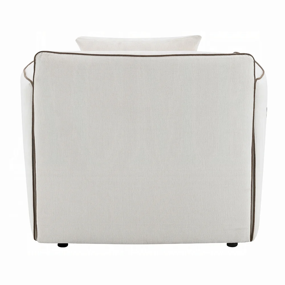 Yolanda Beige Chenille Chair LV03607 - Image 5