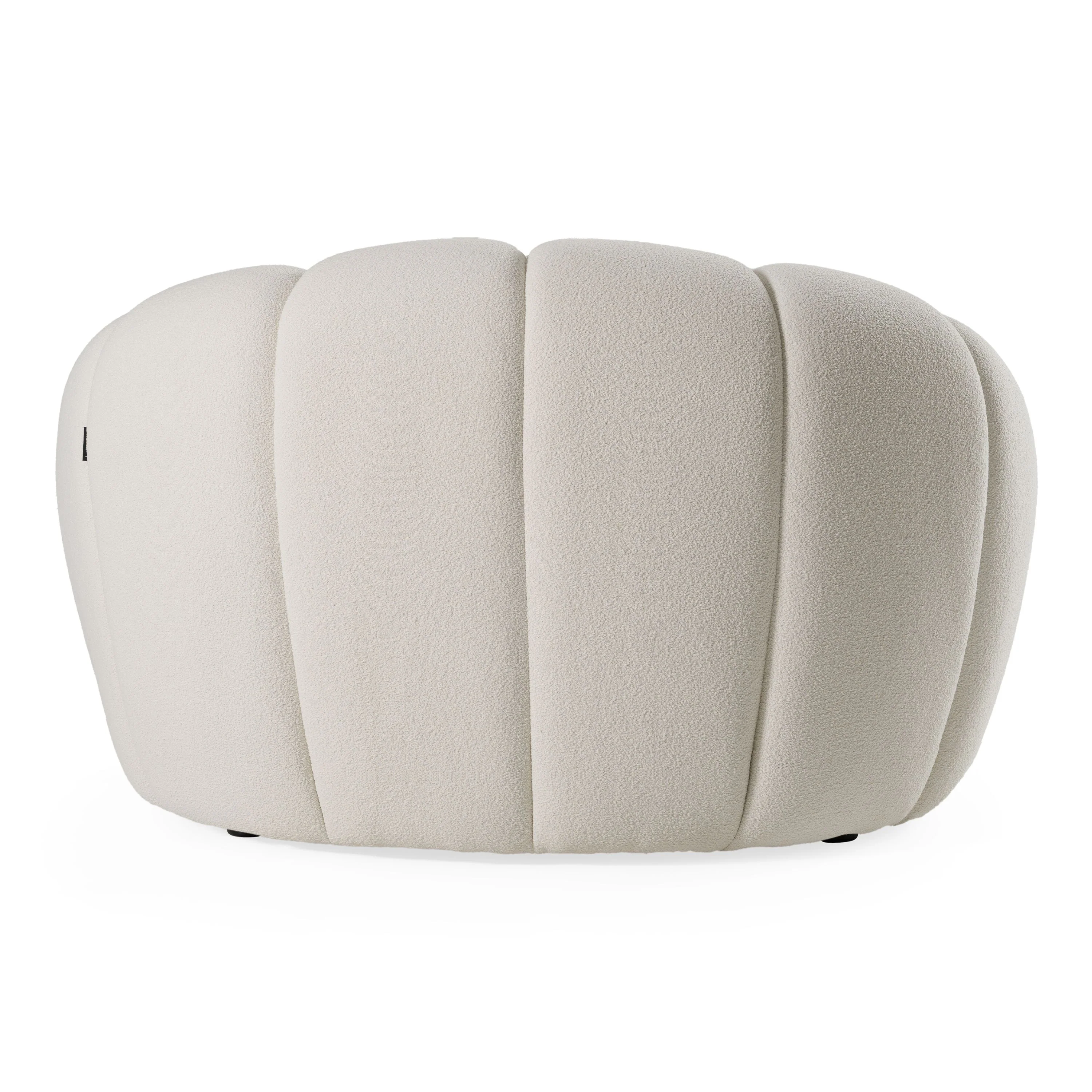 Yolonda Modern Curved Off-White Chair - Image 4