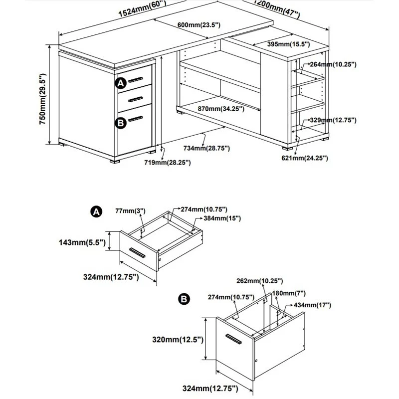 Yvette Desk 800516 - White - Image 6
