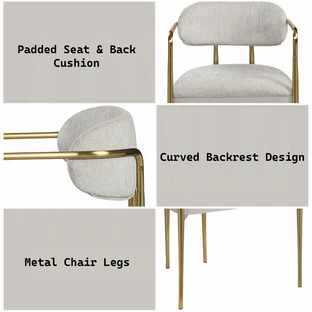 Zayn Natural Marble Top Dining Collection - Image 17