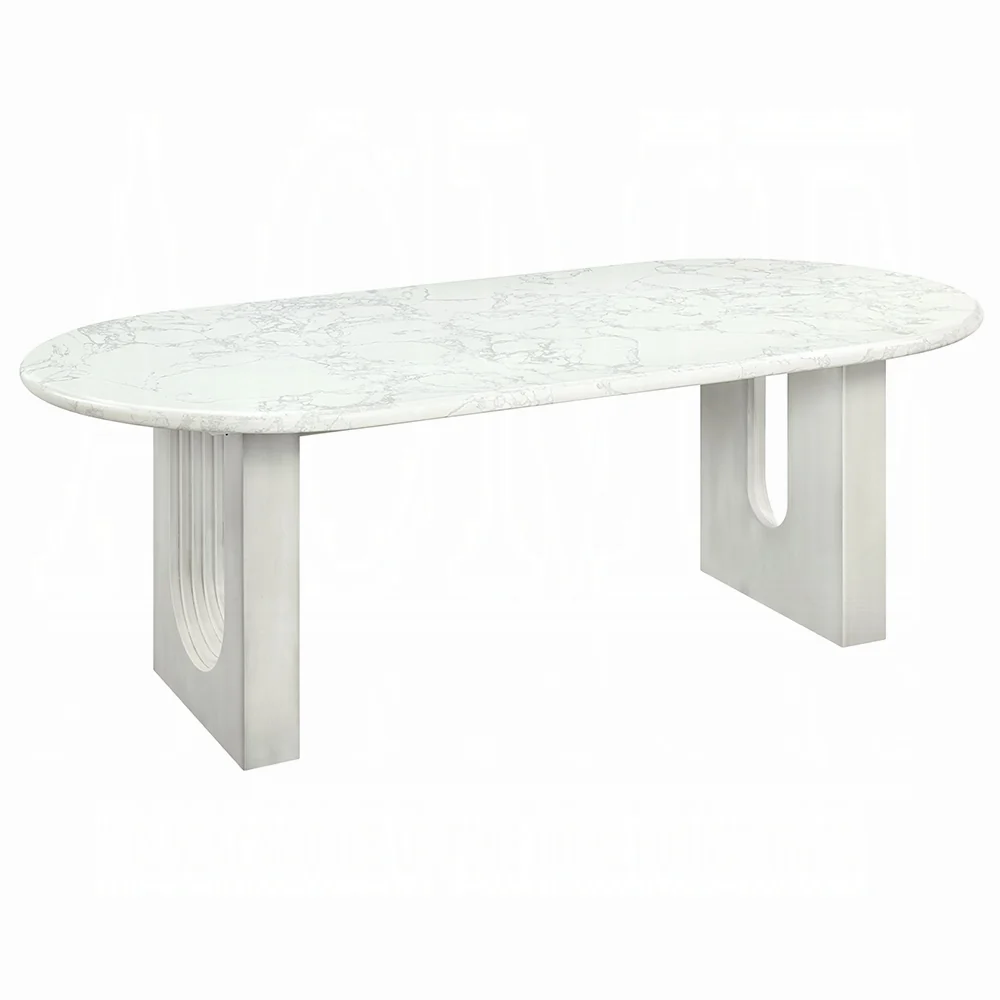 Zayn Natural Marble Top Dining Collection - Image 4