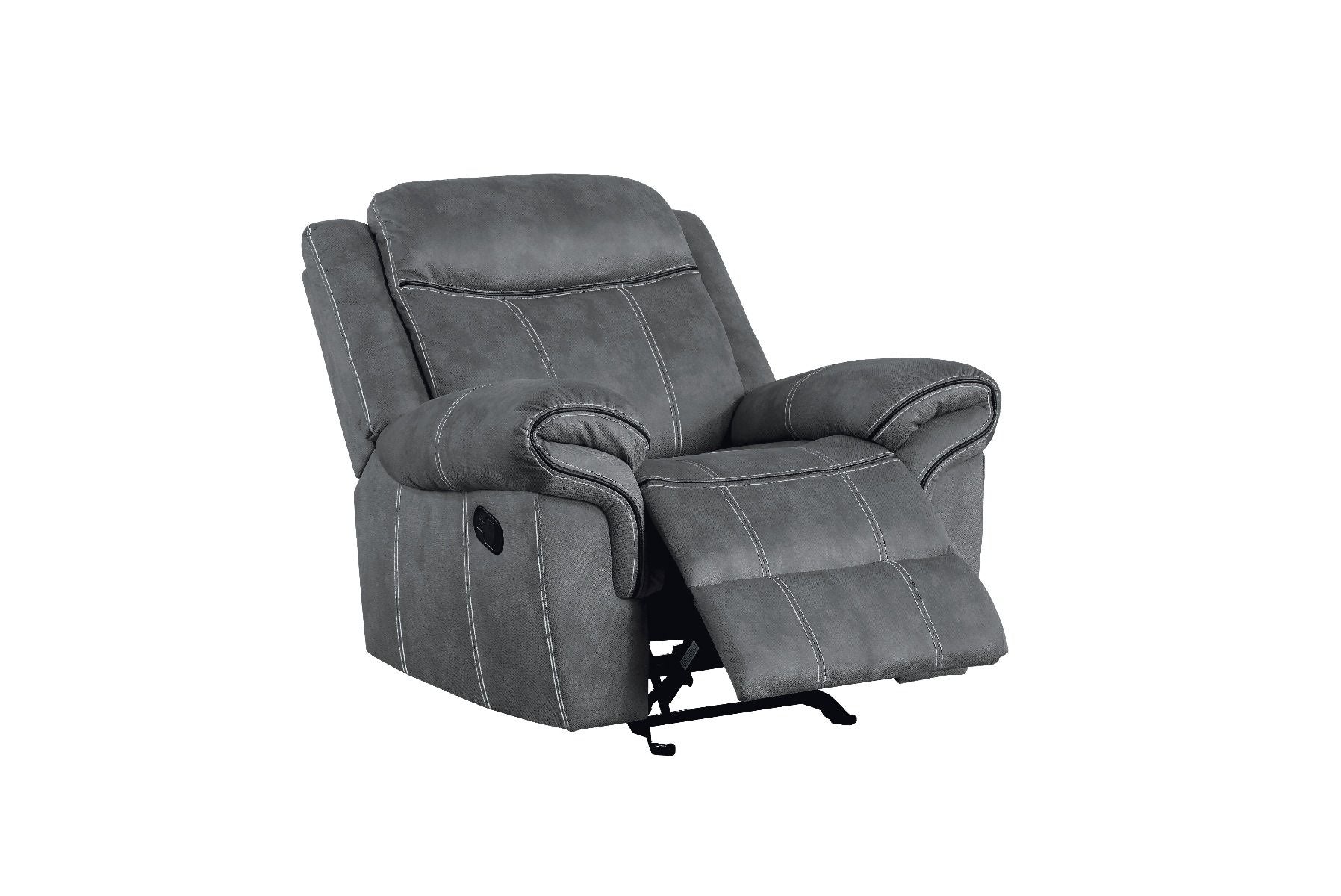 Zubaida 55027 Grey Glider Recliner - Image 3