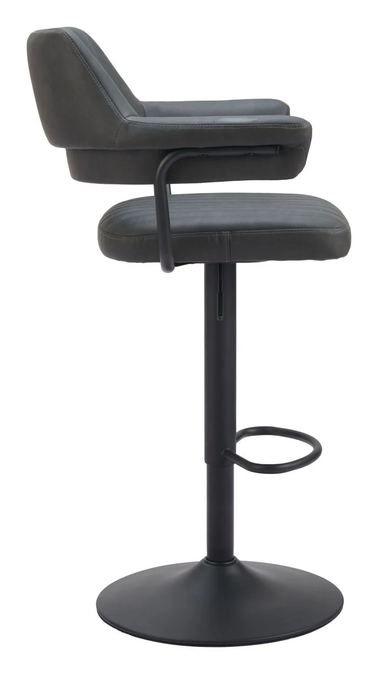Zuo Modern Erret Swivel Gray Barstool - Image 3