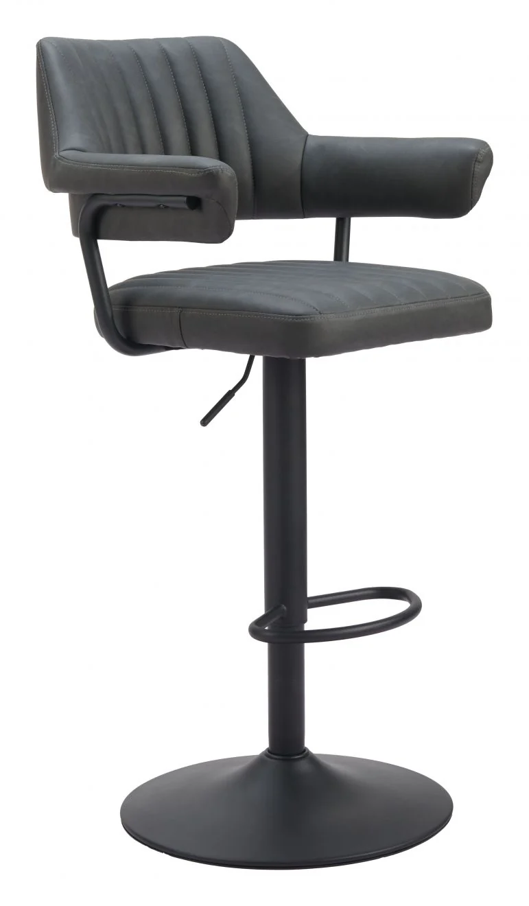 Zuo Modern Erret Swivel Gray Barstool - Image 7